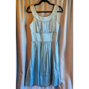 Maggy London Teal Silk Midi Dress